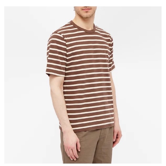 Norse Projects Holger Compact Cotton Bold Stripe Tee - Picture 6 of 12